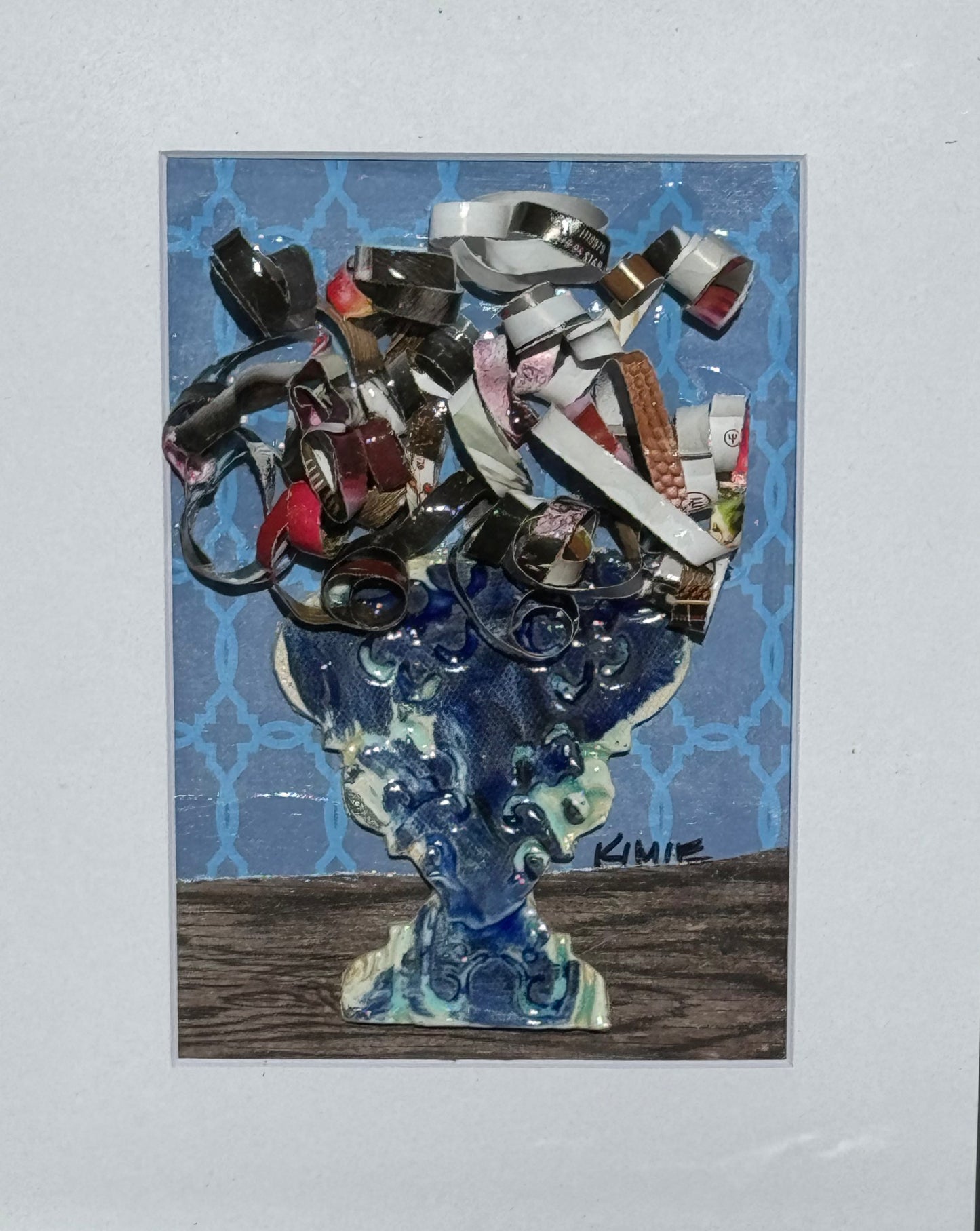 “Paper Blossoms in Blue”