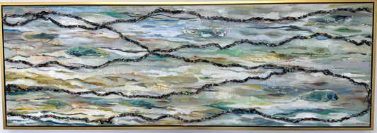 "Blessings" Kimie Joe - Mixed Media on 24x72 Canvas