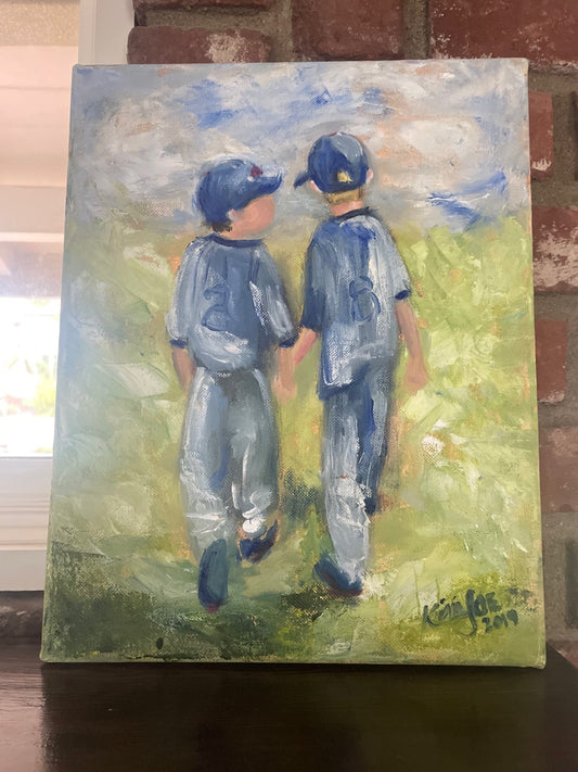 "Brothers" Kimie Joe Original Oil on Canvas