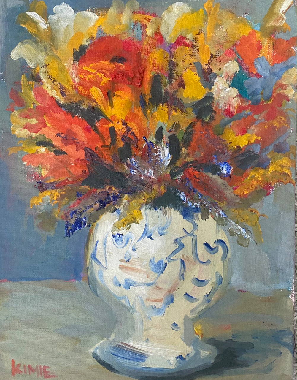 "Floral Bloom" Kimie Joe Original Oil Painting