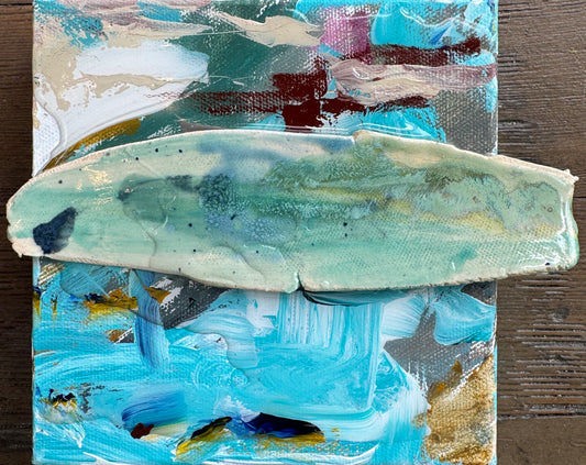 "Fleeting Yet Forever" Mixed Media 6"x6" by Kimie Joe