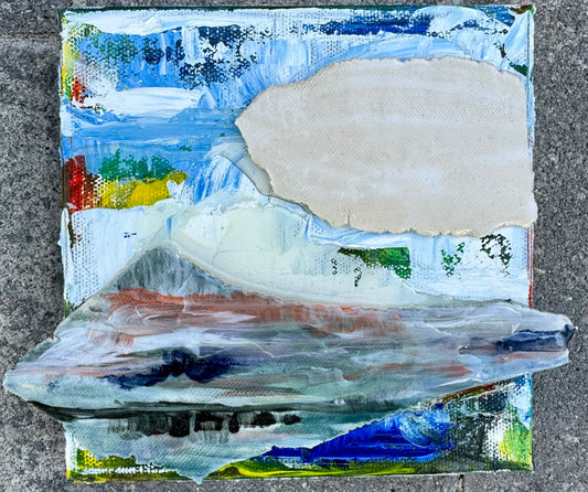 "Touch of the Unseen" Mixed Media 6"x6" by Kimie Joe