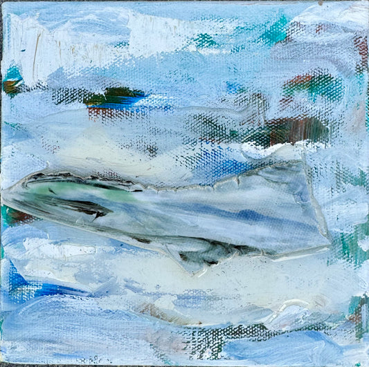 "Traces of You" Mixed Media 6"x6" by Kimie Joe