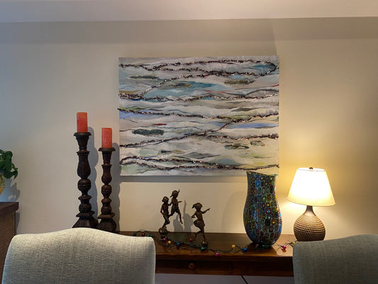 "Kismet" Kimie Joe Original Mixed Media on 36"x48" Canvas