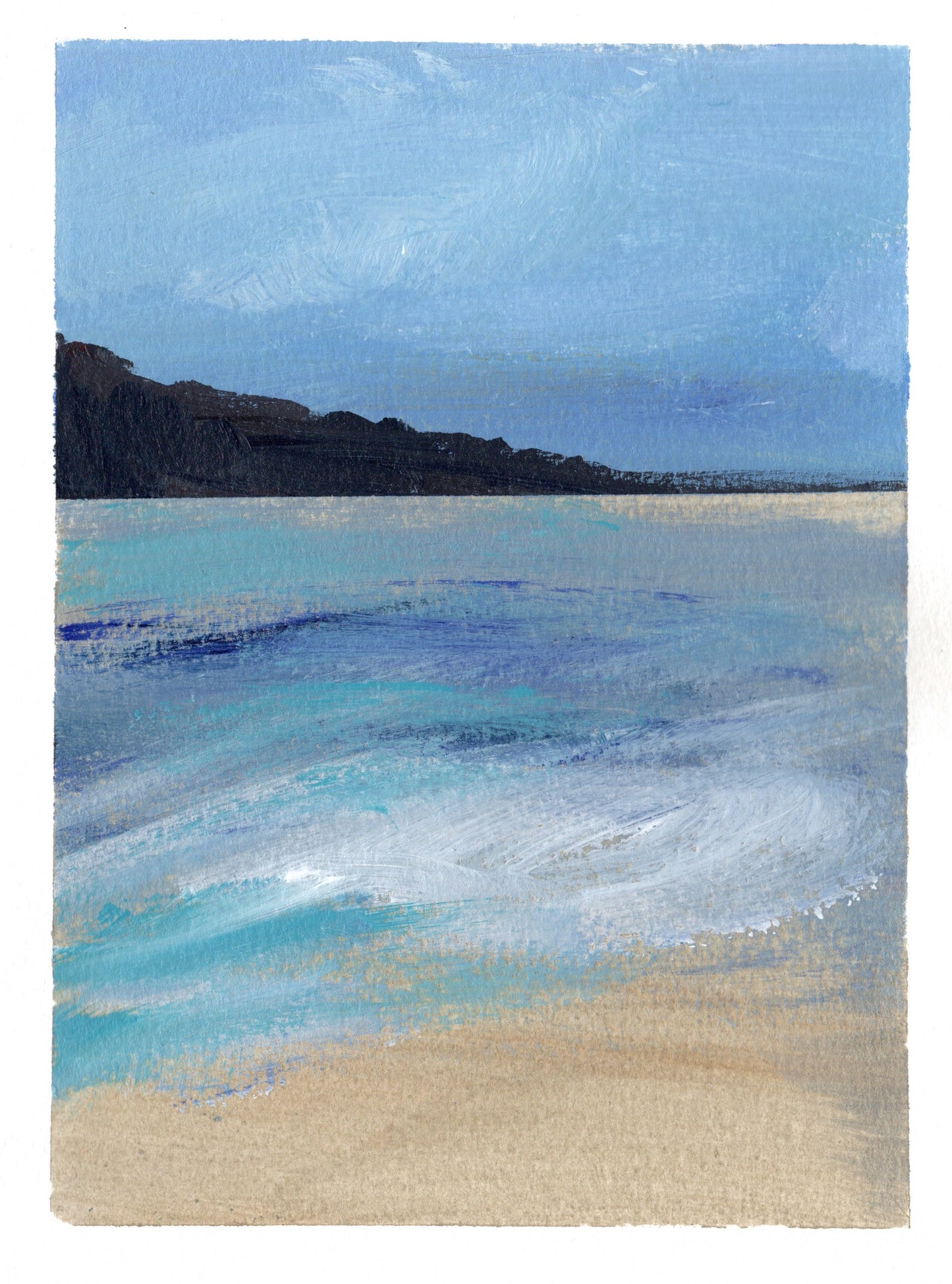 "Beach Study" Kimie Joe Original Oil on Paper