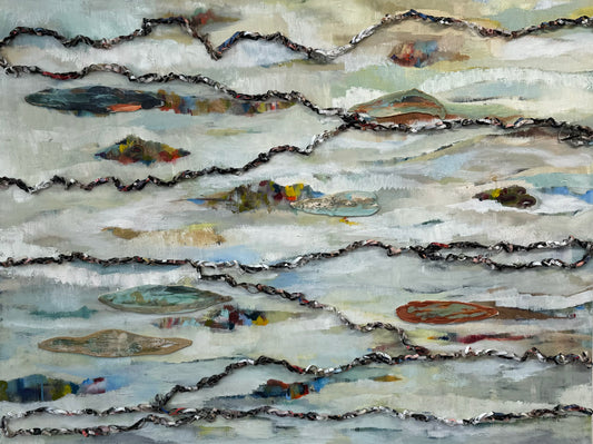 "Ripples" Original Mixed Media Artwork by Kimie Joe