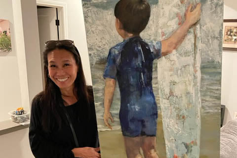 "JH" Kimie Joe Original Oil on Canvas