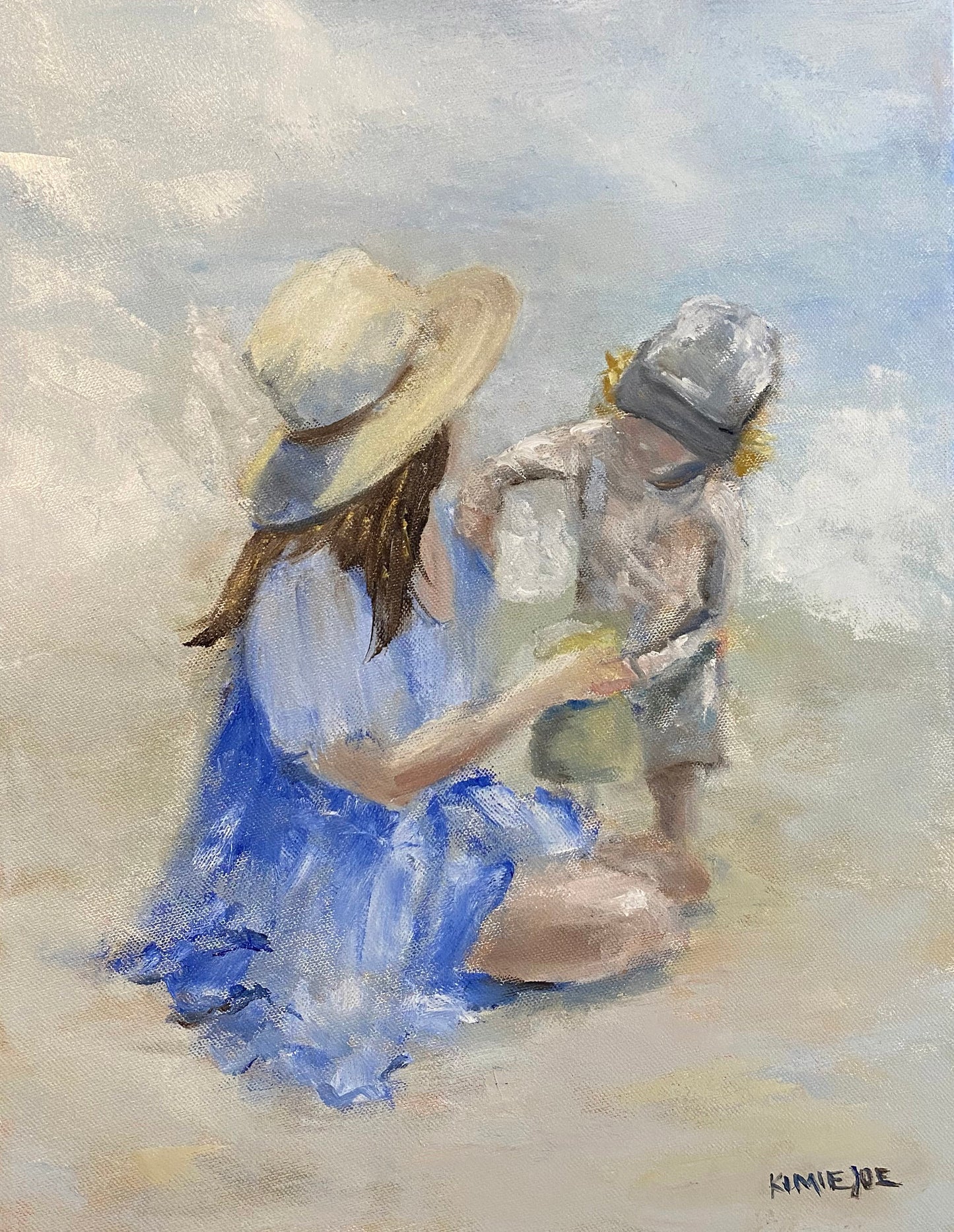 "Beach Moments" Kimie Joe Original Oil on Canvas