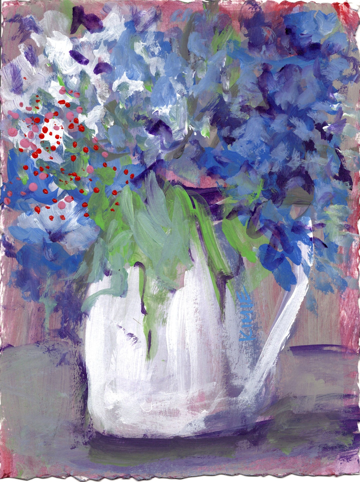 "Cape Cod Hydrangeas" Original Painting by Kimie Joe